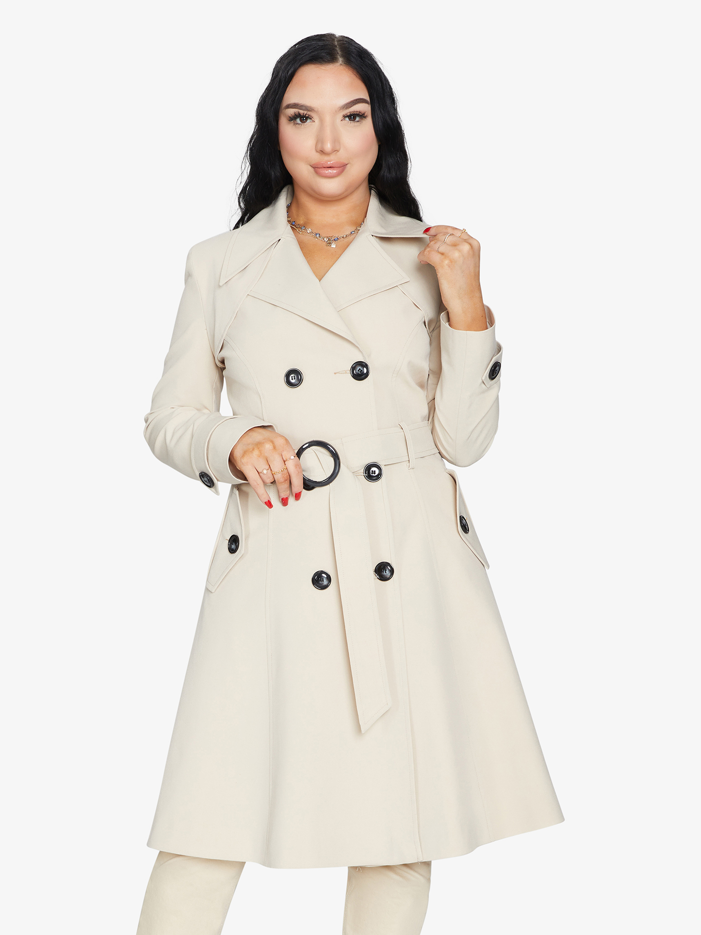 Spring/Summer Double Breasted Trench Mac Coat (1201-SP)