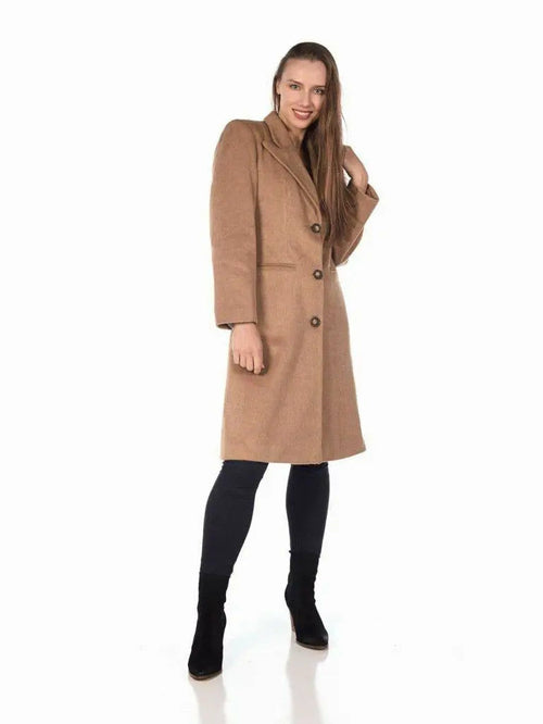 De La Creme - Women's Mohair Blend Longline Winter Coat